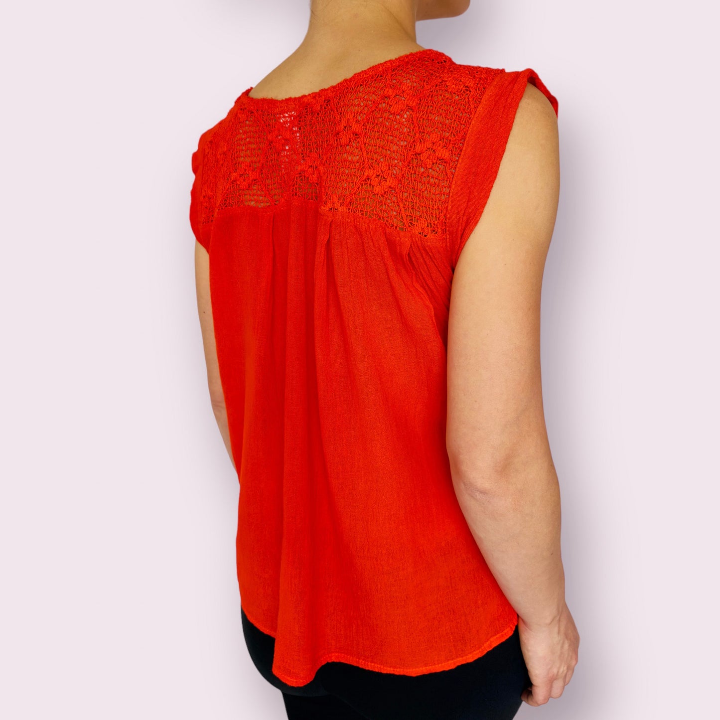 Sommerbluse "Flora" aus Mexiko - orange