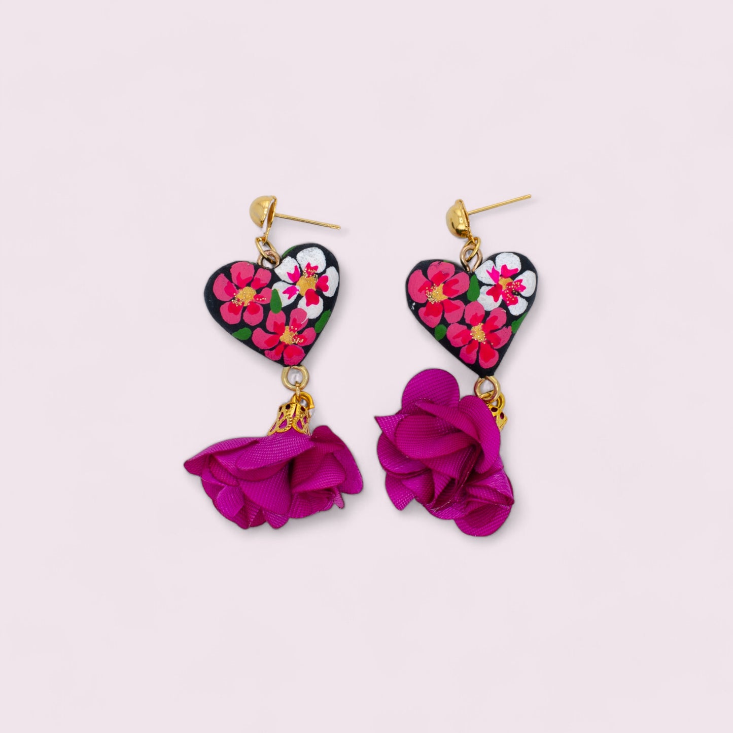 Schmuckset "Dalia" aus Mexiko - pink