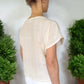 Gewebte Kaftan-Bluse "Luna" aus Mexiko - natur