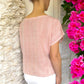 Gewebte Kaftan-Bluse "Luna" aus Mexiko - rosa