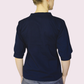 Handbestickte Bluse "Luisa" aus Mexiko - dunkelblau