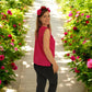 Sommerbluse "Flora" aus Mexiko - pink