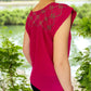 Sommerbluse "Flora" aus Mexiko - pink-grau