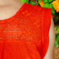 Sommerbluse "Flora" aus Mexiko - orange