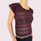 Gewebte Bluse "Verena" aus Mexiko - burgunder