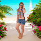Gewebte Bluse mit Fransen "Caribe" aus Mexiko - bunt