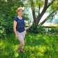 Gewebte Bluse "Marina" aus Mexiko - dunkelblau