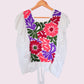 Handbestickte Bluse "Mariposa" aus Mexiko - bunt