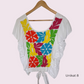Handbestickte Bluse "Mariposa" aus Mexiko - bunt