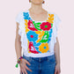 Handbestickte Bluse "Mariposa" aus Mexiko - bunt