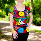 Handbestickte Bluse "Patricia" aus Mexiko - bunt