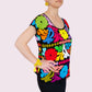 Handbestickte Bluse "Patricia" aus Mexiko - bunt