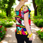 Handbestickte Bluse "Patricia" aus Mexiko - bunt