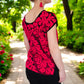 Handbestickte Bluse "Patricia" aus Mexiko - rot
