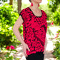 Handbestickte Bluse "Patricia" aus Mexiko - rot