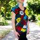 Handbestickte Bluse "Pavo Real" aus Mexiko - bunt