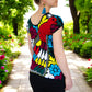 Handbestickte Bluse "Pavo Real" aus Mexiko - bunt