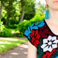 Handbestickte Bluse "Pavo Real" aus Mexiko - bunt
