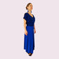 Handbesticktes Kleid "Sofia" aus Mexiko - königsblau-schwarz