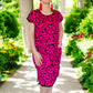 Handbesticktes Kleid "Eliana" aus Mexiko - pink