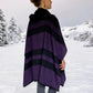 Gewebter Poncho "Cocol" aus Mexiko - schwarz-violett