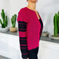 Gewebtes Sakko, Jacke "Cocol" aus Mexiko - pink-schwarz