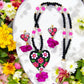 Schmuckset "Dalia" aus Mexiko - pink