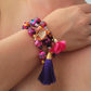 Armbandset "Blütentraum" aus Mexiko - lila